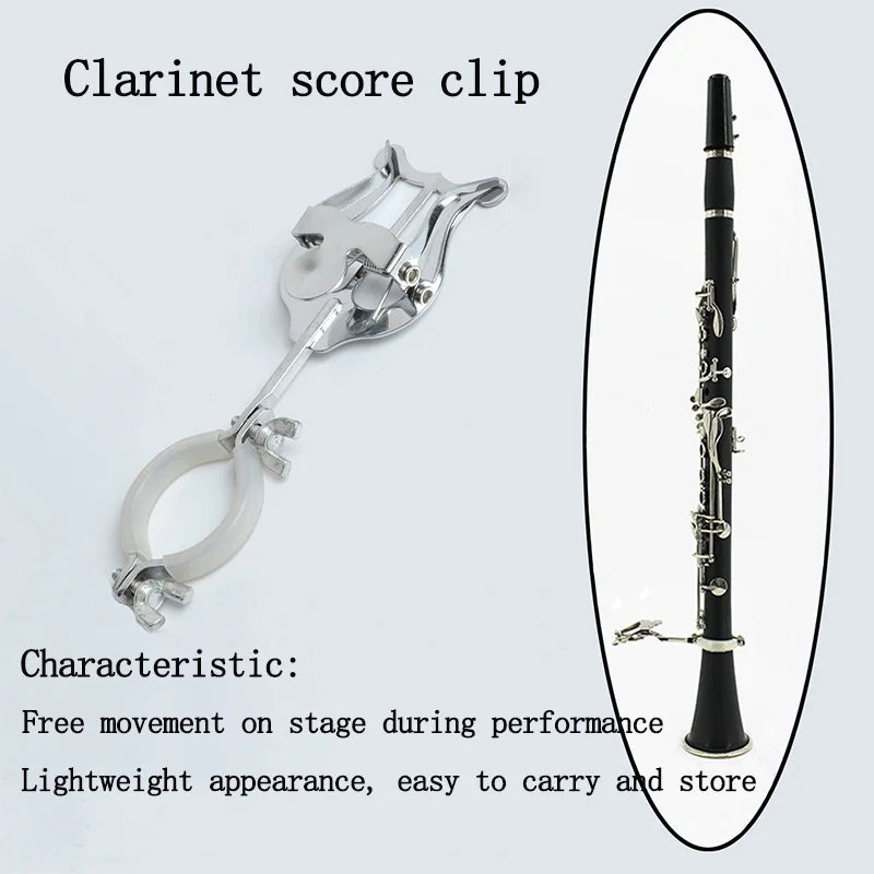 Clarinet Music Clip for Practicing Beginners, Sheet Music Lyre Holder
