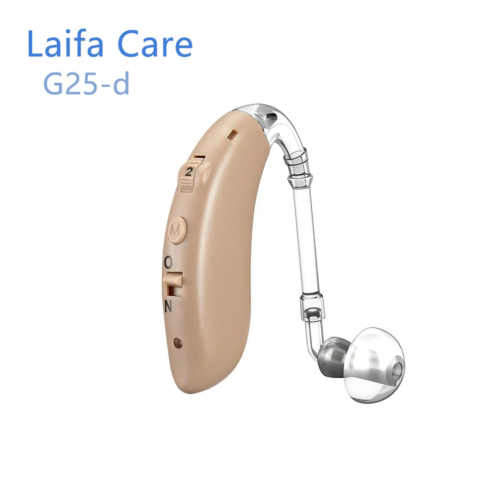 🟠 Laifa G25-D Επαναφορτιζόμενη ακοή με τη μείωση του Air Tuve Double Noise For Adults Seniors Loss Loss Loss People