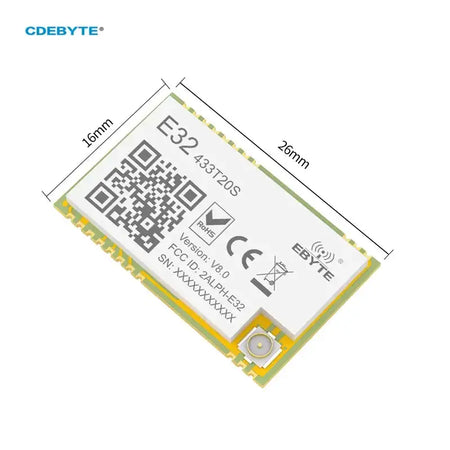 LoRa Module E32 433MHz 20dBm 5km IPEX SMD E32 433T20S V8 Default Title