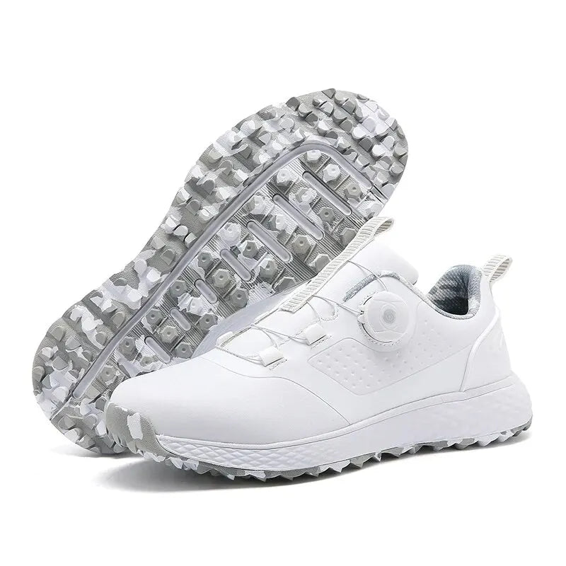 Golf Sneakers Men &ndash; Waterproof and Comfortable Design white gray / 45