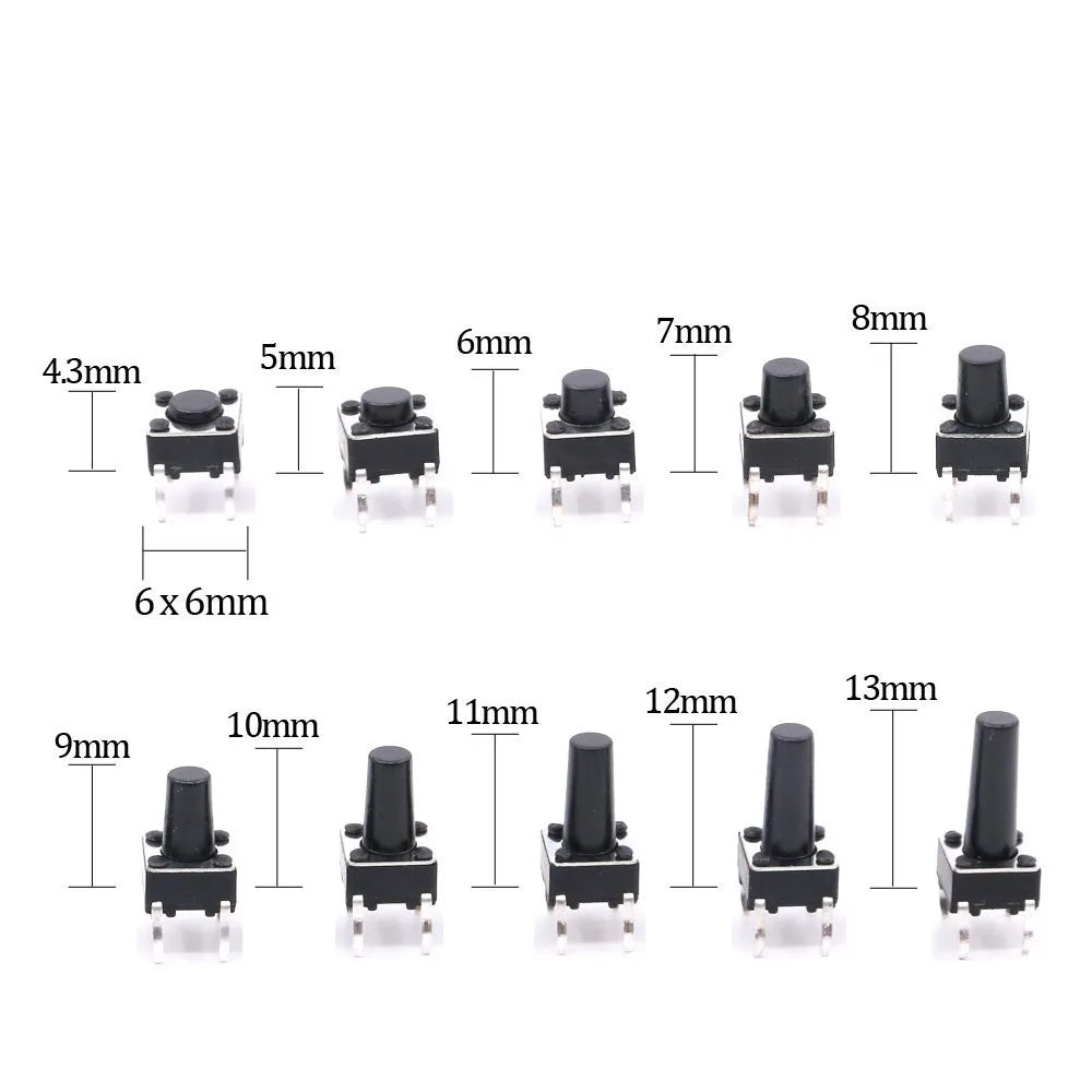 6x6 Tact Switch Kit – High-Quality Tactile Performance for Arduino ...