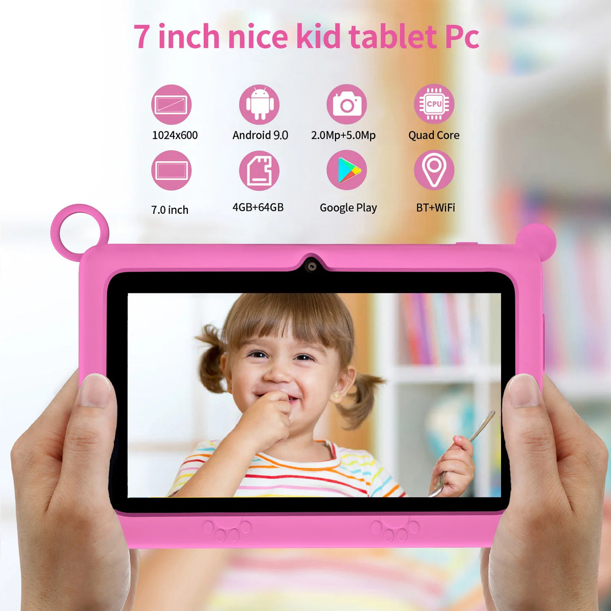 BDF Children's Tablet 7 Inch Google Learning &ndash; Quad Core