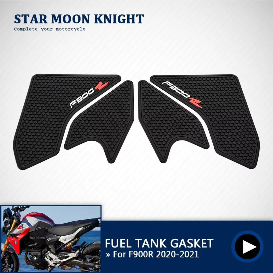 BMW F900R tankbeskytter sæt med gummigrebspuder til knæbeskyttelse, specialtilpasset roadster pasform