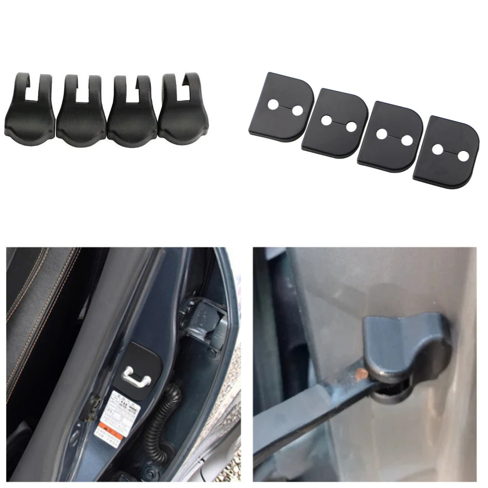 Door Lock Catch Cover Kit For Suzuki Swift MK2 And SX4 MK1 Eight Piece Waterproof ABS Hinges Protection