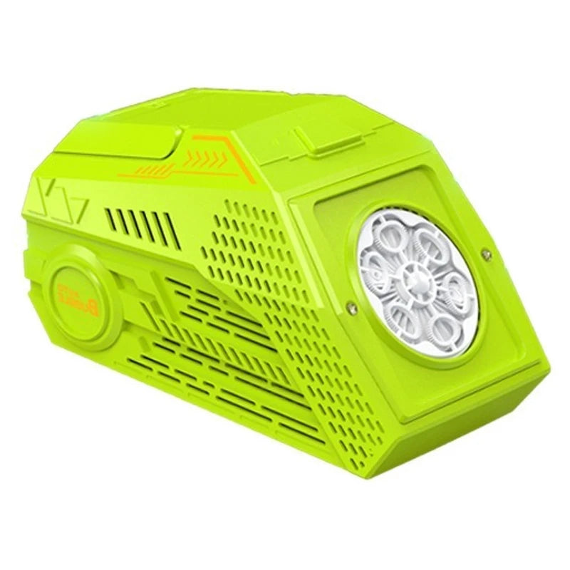 Spaceman Bubble Gun &ndash; Fully Automatic 12 Holes for Endless Fun Green