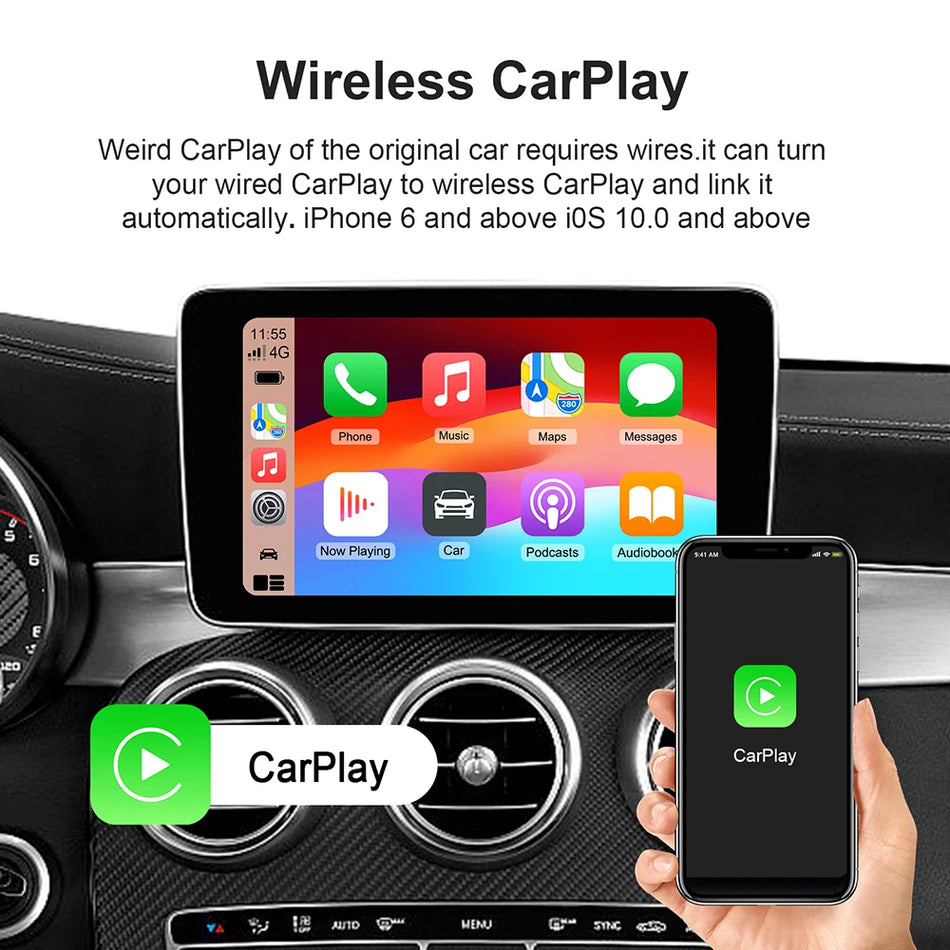 Bezprzewodowy adapter Android Auto CarPlay z 3 w 1 AI Android 13, Netflix YouTube