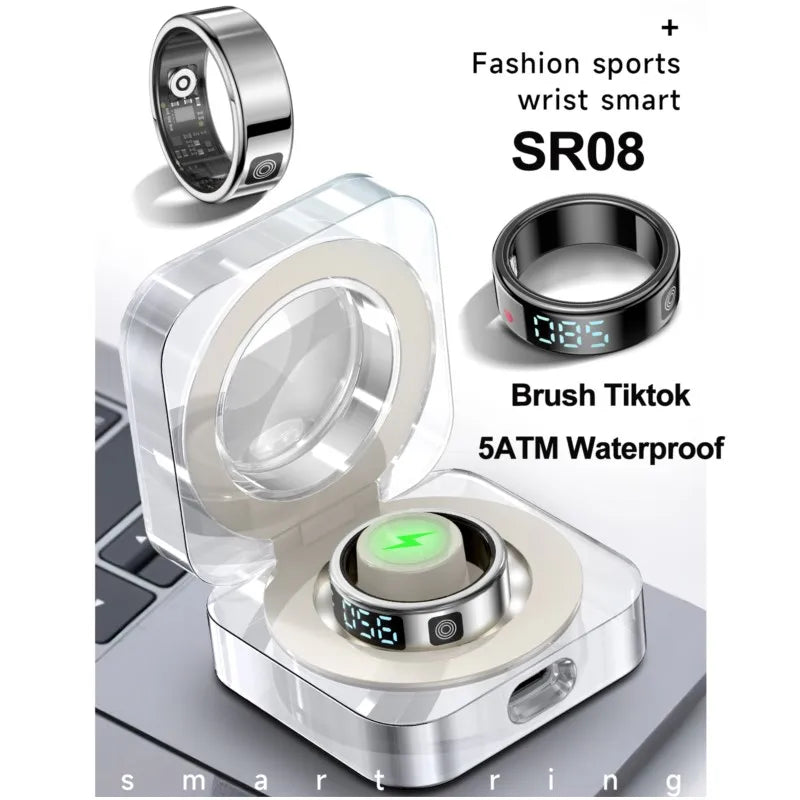 2025 SR08 Smart Ring with LED Display