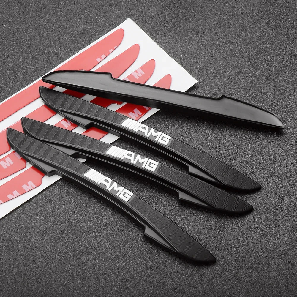 4PCS Black Car Door Edge Guard Protector Strips for Mercedes Benz AMG W204 W205 W211 W212 W213 A S M B C E R G Class