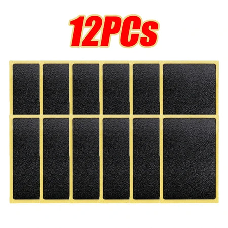 Universal Glue-free Tire Repair Patches - Quick, Easy, and Effective Solutions for Car, Motorcycle, and Bike Tires 12Pcs Rectangle