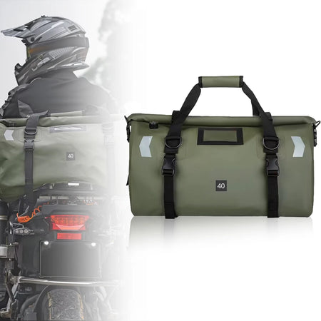 SOYAVISION Y-MC0052 &ndash; Waterproof Motorcycle Tail Bag 40L Green NO Logo