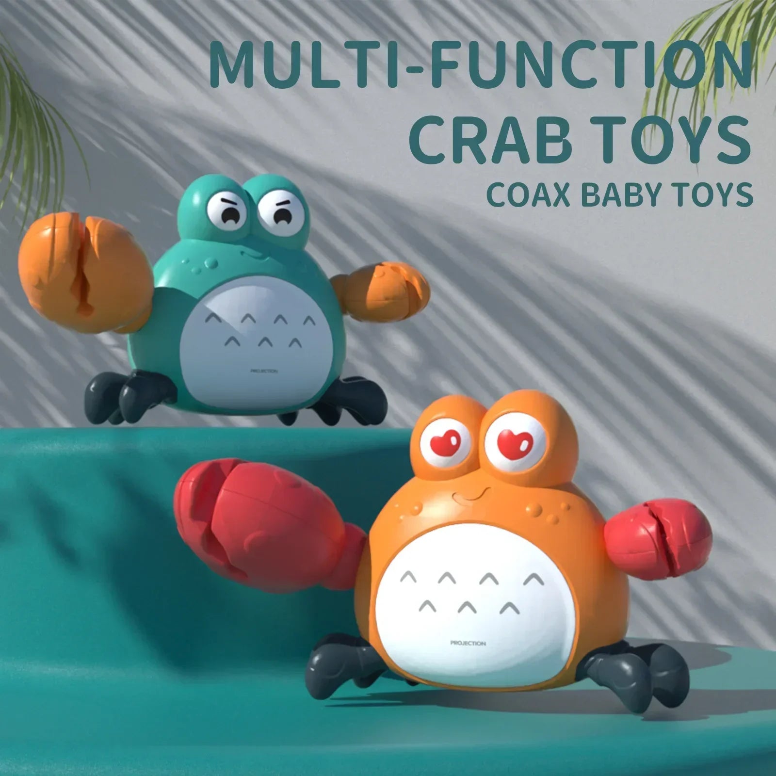 Multifunctional Educational Crab Toy with Music &amp; Lights for Kids Aged 18 Months+