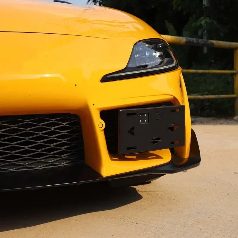 Передняя алюминиевая черная рамка для номерного знака Toyota Supra MK5 A90