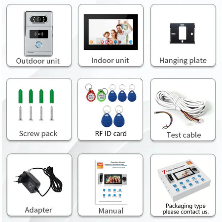 Tuya 7Inch Video DoorPhone Intercom &ndash; HD Night Vision