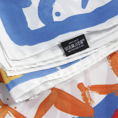 Pobing 90cm Twill Silk Scarf &ndash; Elegant Checkered Horse Print