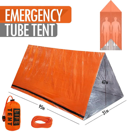 Sanke Rescue 2-Person Waterproof Emergency Survival Tent Orange suit