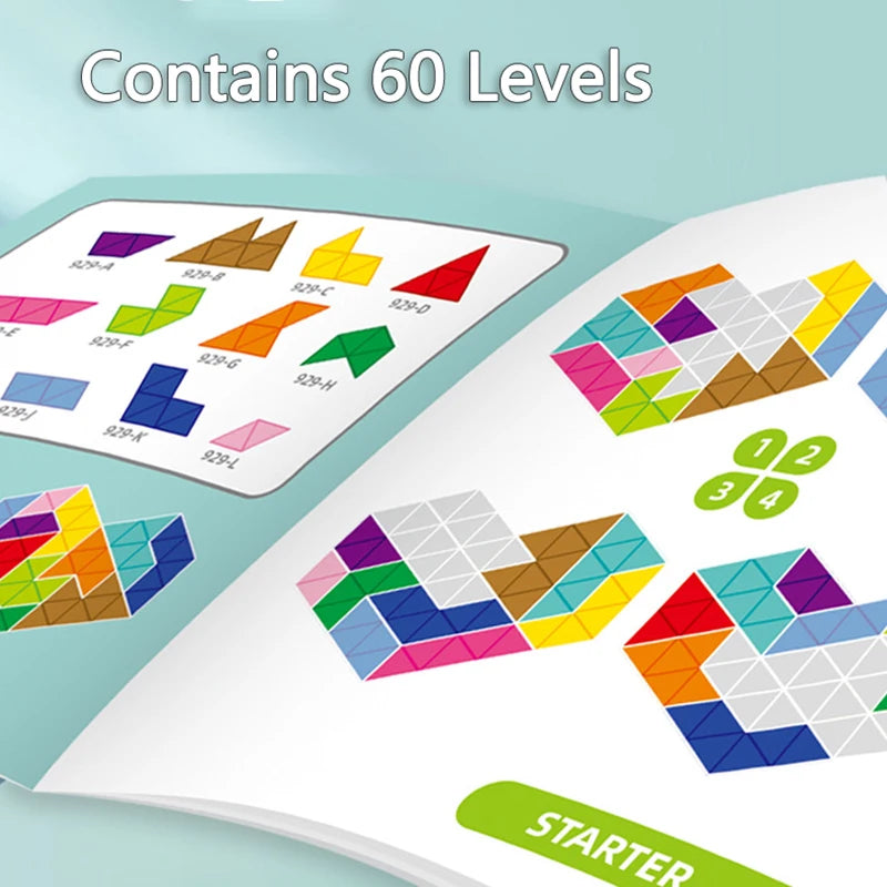 BZS00571 Tangram Puzzle Board &ndash; 60 Levels Logic Challenge