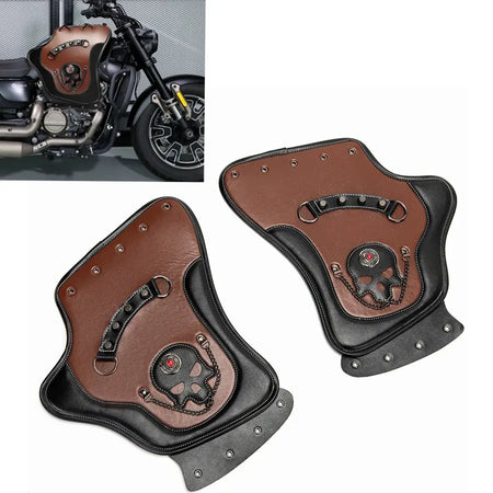 Motorcycle PU Leather Insulation Side Panel, Paired with Saddle Insulation Pad, Riding anti Scald Side Guard, Fuel Tank Modifica by InterCyprus Trading Ltd