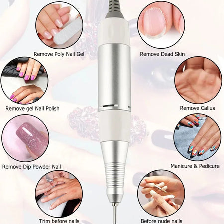 Electric Nail Drill Pen Handle &ndash; Multi Hole Compatibility