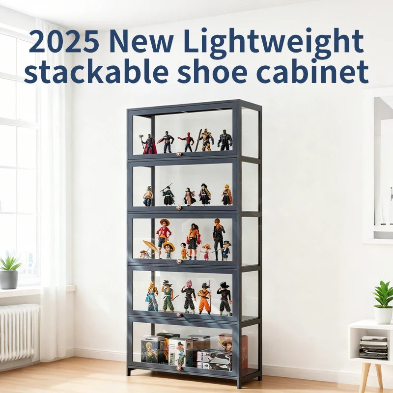 Μεγάλο Ακρυλικό Ντουλάπι Αποθήκευσης με Ράφι Έκθεσης για Υπνοδωμάτιο και Τραπεζαρία