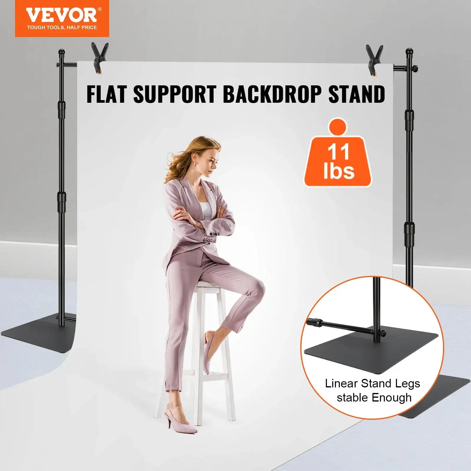 10x10 Heavy Duty Backdrop Stand Height Adjustable