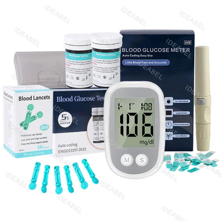 Medical Glucometer &ndash; Accurate Blood Glucose Monitoring 1 Set White