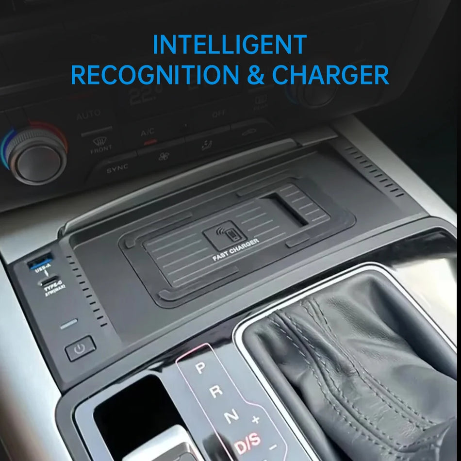 Chargeur de voiture sans fil 15W rapide pour Audi A6 S6 RS6 A7 S7 C7