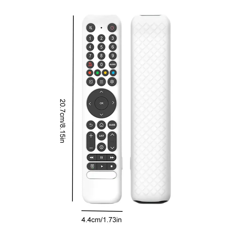 Silicone Remote Case For TCL RC716 RC833 TV GUB1 Sleeve WHITE