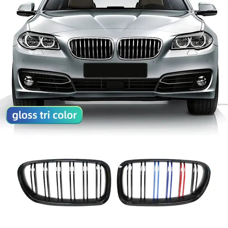 Gloss Black Kidney Grill Dual Slats Racing BMW 5 Series F10 3 Colors