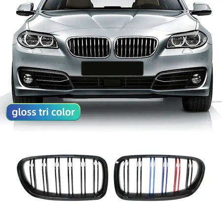 Gloss Black Kidney Grill Dual Slats Racing BMW 5 Series F10 3 Colors