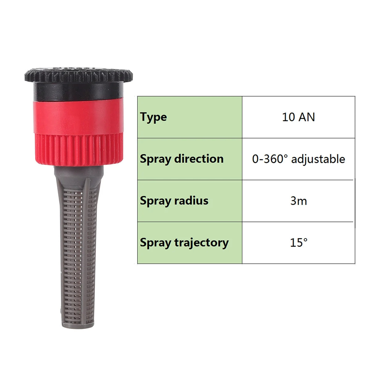 360&deg; Adjustable Popup Watering Sprinkler Nozzle for Efficient Garden Irrigation 10AN