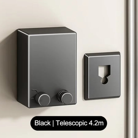 Invisible Clothesline Telescopic Hanging - Compact Design B-Black