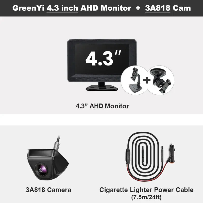 1080P AHD IPS Car Rear View Camera With Night Vision And 170 Degree Wide Angle Reverse System 4.3 5 7 Inch by InterCyprus Trading Ltd