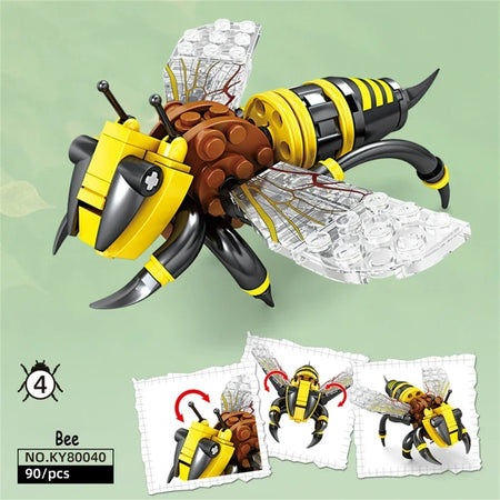 Knew Built Ladybug Blocks Set &ndash; Durable Educational Play Bee blocks / in-bag