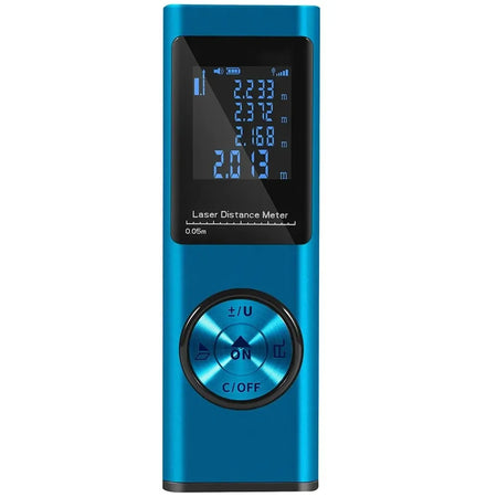 Portable Laser Rangefinder Tape Measure &ndash; Ultra Compact Blue / 40m