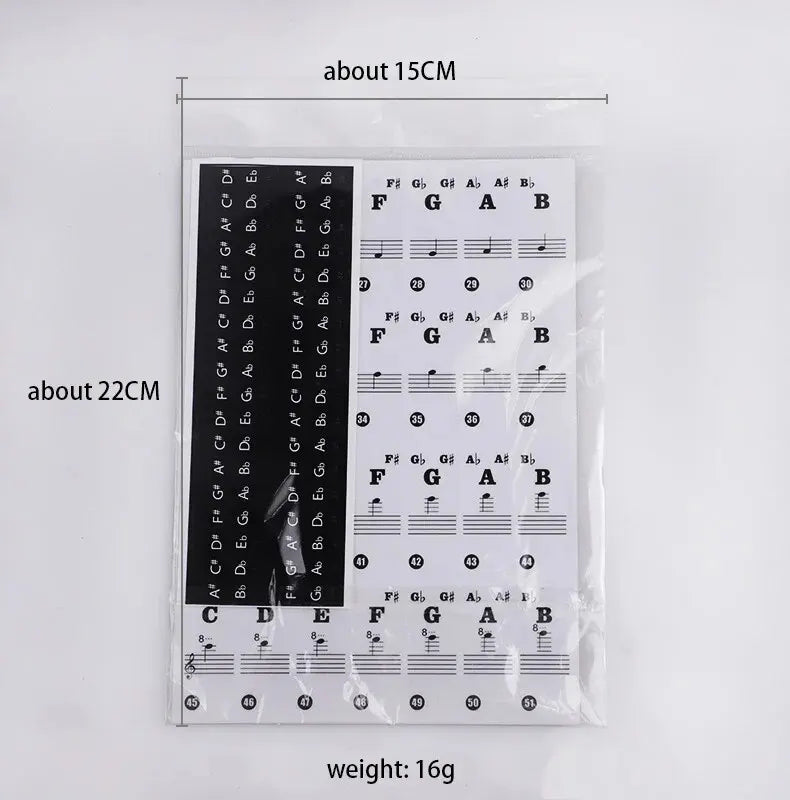 Miwayer Piano Keyboard Stickers &ndash; Transparent Key Labels