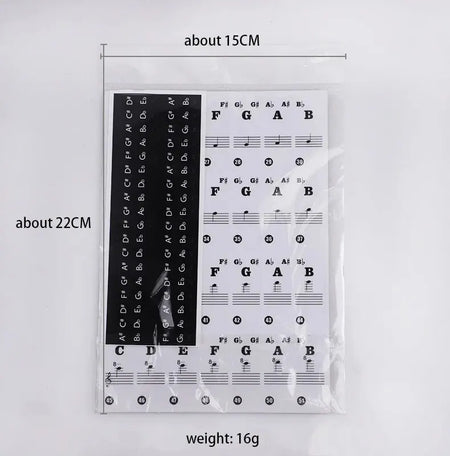 Miwayer Piano Keyboard Stickers &ndash; Transparent Key Labels