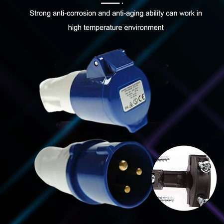 240V 16A 3-PIN Hook Up Site Socket Adapter | Caravan &amp; Motorhome Plug
