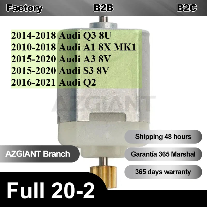 Conjunto de motor del actuador de bloqueo de puerta de alta resistencia para Audi Q3 8U, A1, A3, S3 8V, 12V DC