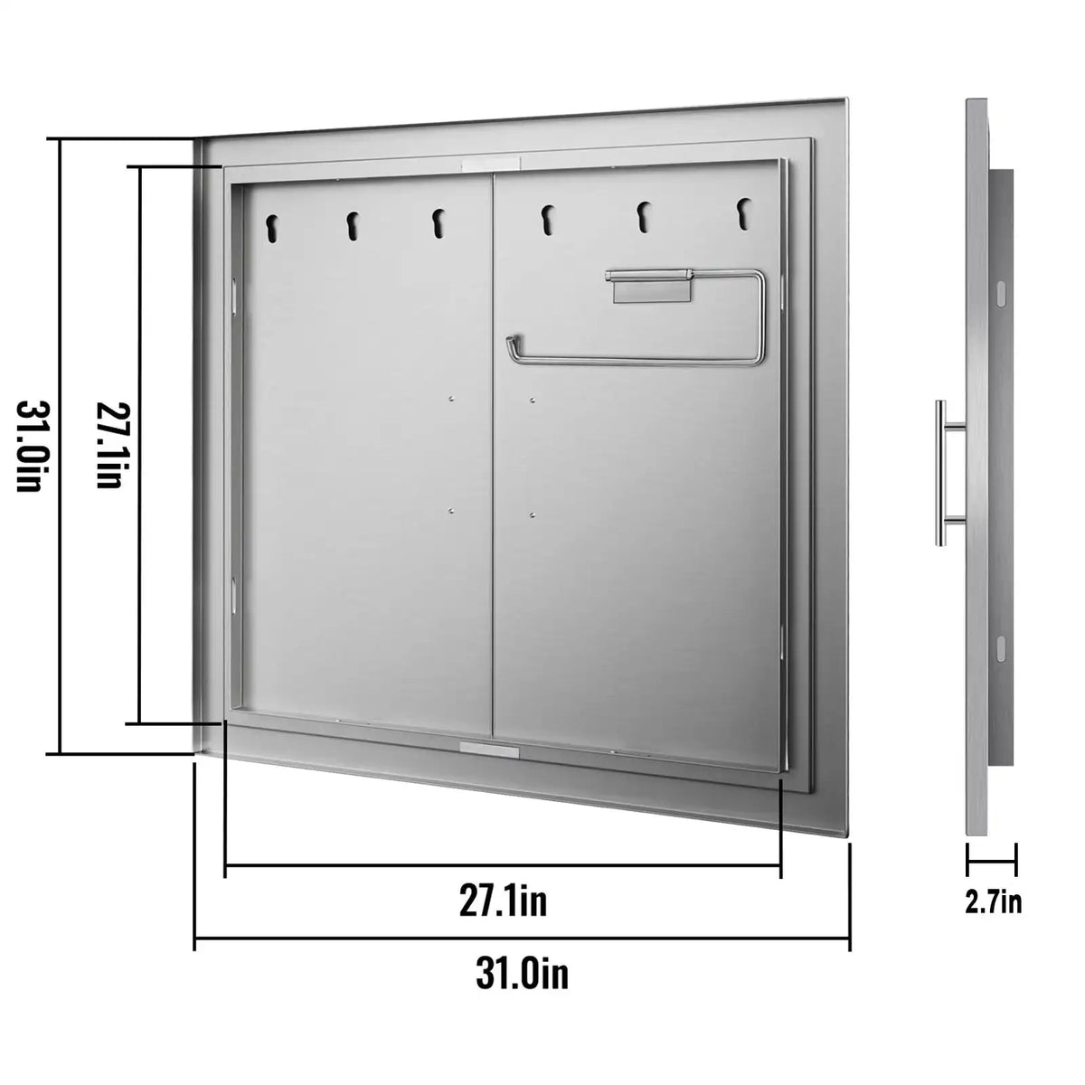 31x31in 304 Stainless BBQ Double Door Paper Holder 31in / spain