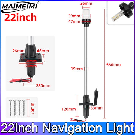22 Inch Boat Navigation LED Light - Anchor &amp; Marine Safety | MAIMEIMI H0231
