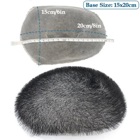 Rich Choices Thin Skin PU Human Hair Toupee for Men - Short Buzz Cut