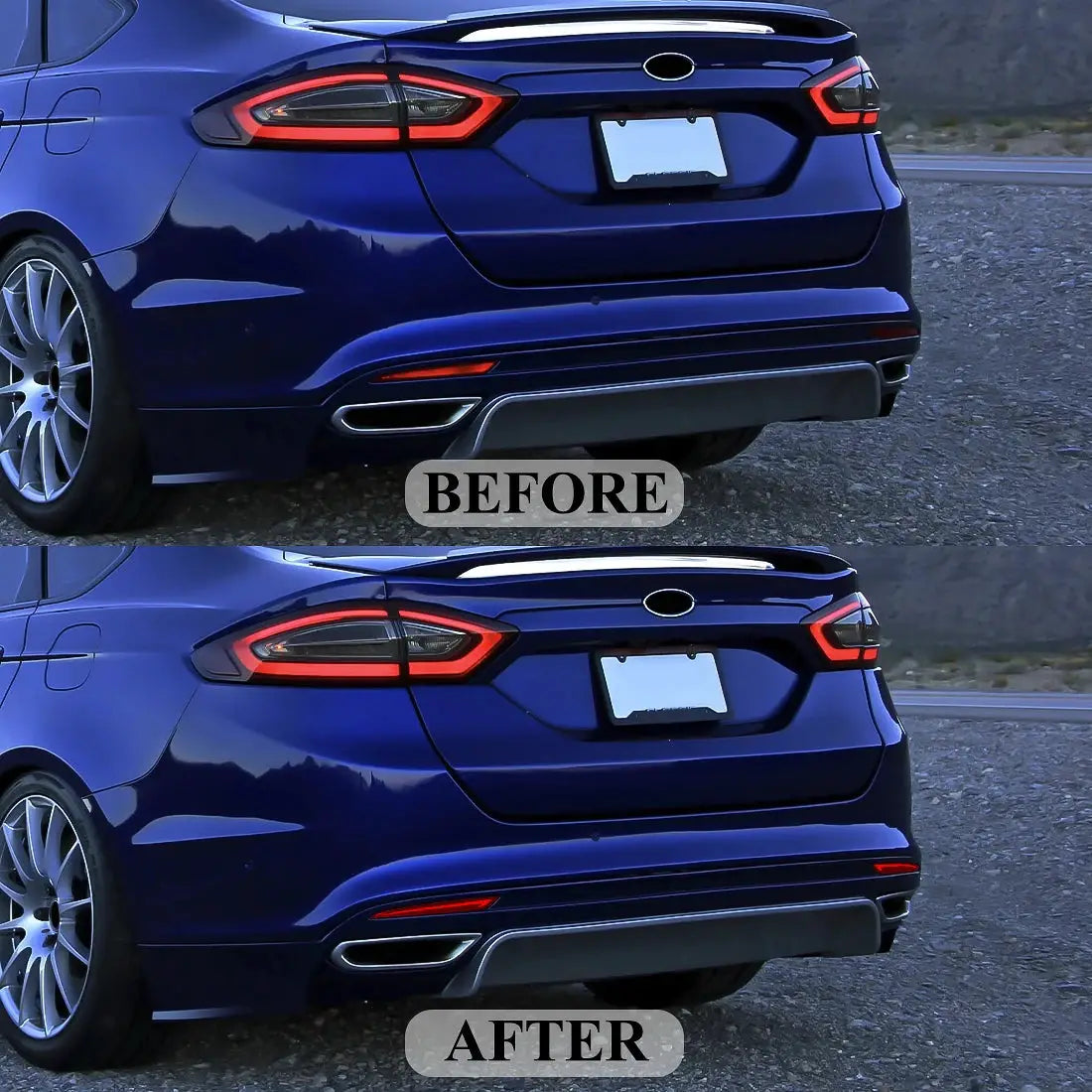 For Ford Mondeo Fusion 2013 2014 2015 2016 2017 2018 LED Rear Bumper Reflector Lights Brake Warning Dynamic Turn Signal Lamp 12V by InterCyprus Trading Ltd