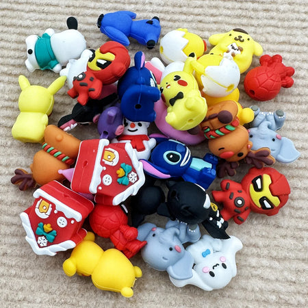 10PCS 3D Silicone Beads for Baby Teether and DIY Accessories