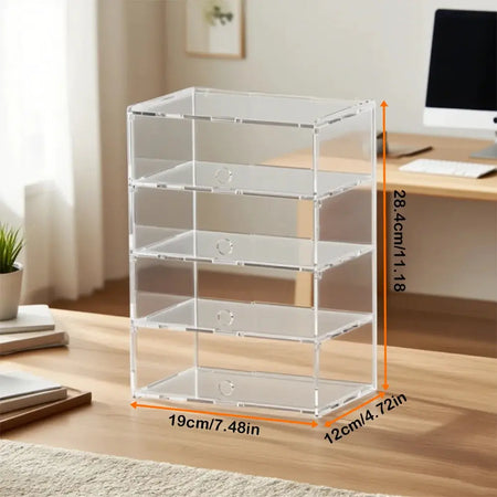 Transparent Acrylic Multi-Layer Display Case, Model Car, Figure and Collectible Storage Box by InterCyprus Trading Ltd