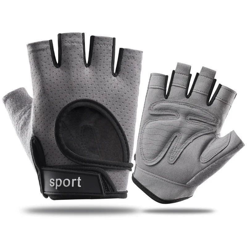 Fingerless Sports Training Gloves for Men &amp; Women - Anti-slip Cycling &amp; Gym Accessory Dark grey / XL