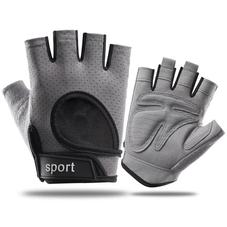 Fingerless Sports Training Gloves for Men &amp; Women - Anti-slip Cycling &amp; Gym Accessory Dark grey / XL