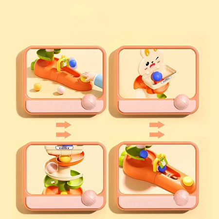 Montessori Toddler Stacking Tower &amp; Slide Ball Drop Educational Toy for Ages 1-3