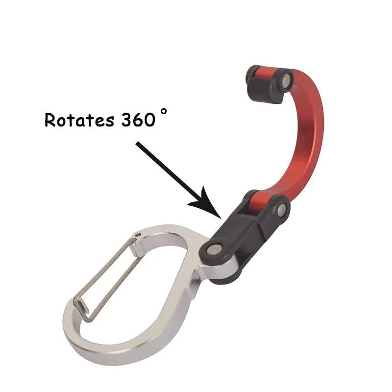 Hybrid Gear Clip Carabiner - 360 Degree Rotating Hook
