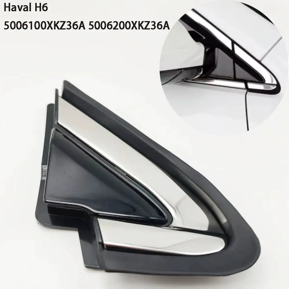 Plastic Side Mirror Triangle Trim Caps for Haval H6 Sport 2014-2020 by InterCyprus Trading Ltd