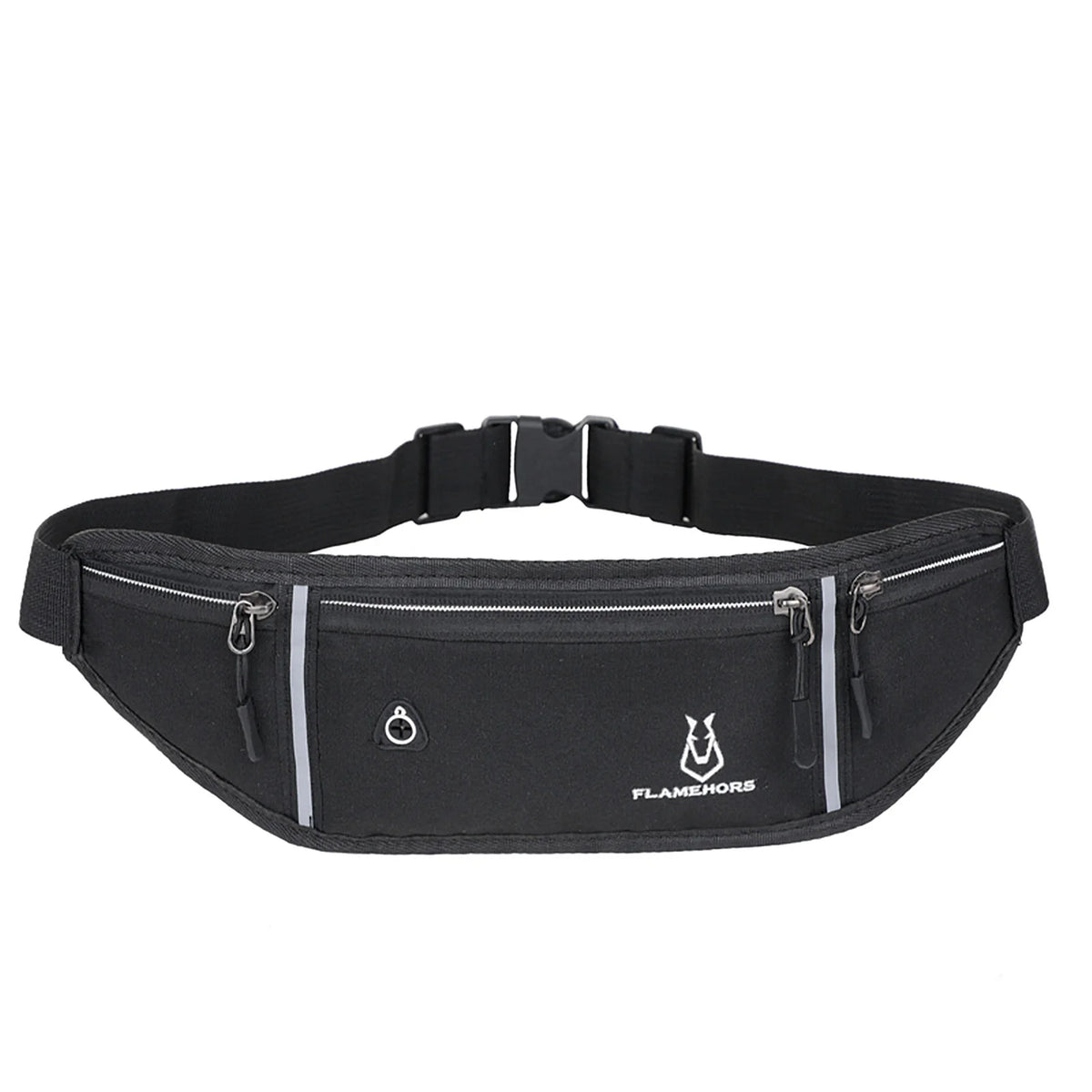 Sports Waist Bag For Men Women &ndash; Waterproof Running Pouch Black